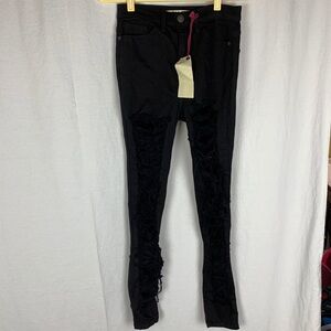 Sneak peek extreme ripped black jeans